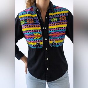 Vintage 90s Southwestern Cotton Aztec Shirt